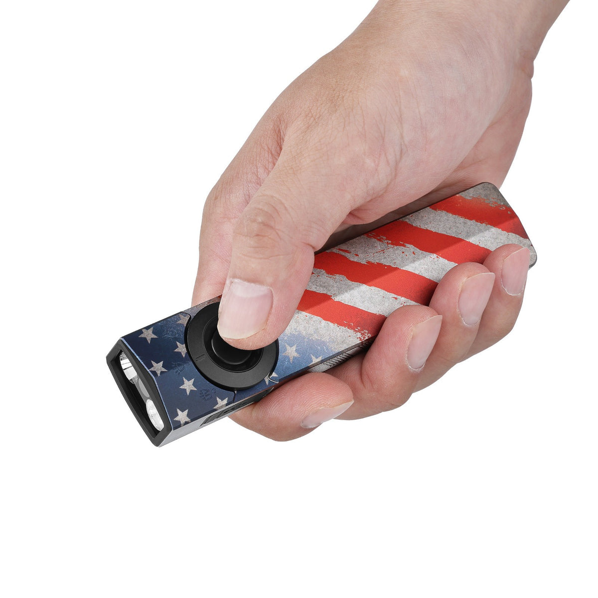 High-Lumen Dual-Switch Tactical Flashlights with UV & Laser - Stars & Stripes Edition