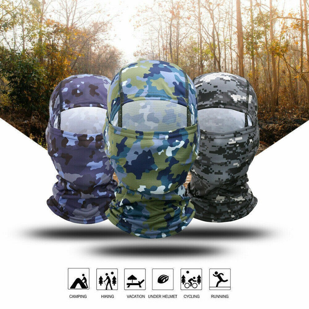 UV Protection Balaclava Full Face Mask for Outdoor Sports and Tactical Use