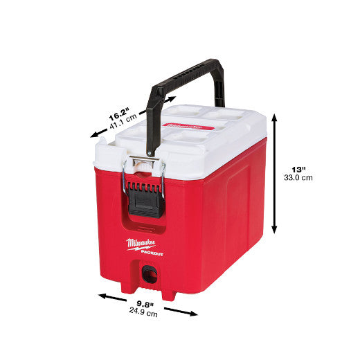 Milwaukee 16QT Compact Cooler with Bottle Opener - Jobsite Durable, Impact-Resistant