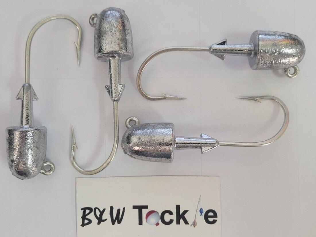 Fishing Bullet Nose Jigs Set with Mustad Hooks - Multiple Weights