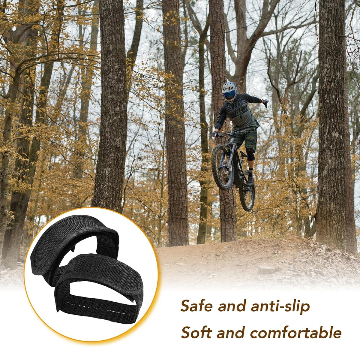 Adjustable Bicycle Pedal Straps Anti-Slip Foot Holders for Cycling & More