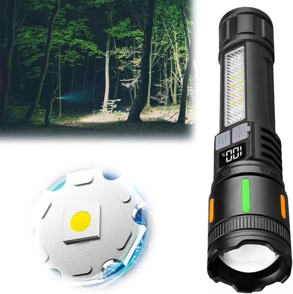 Super Bright LED Tactical Flashlight with Rechargeable Work Light 99000000 Lumens