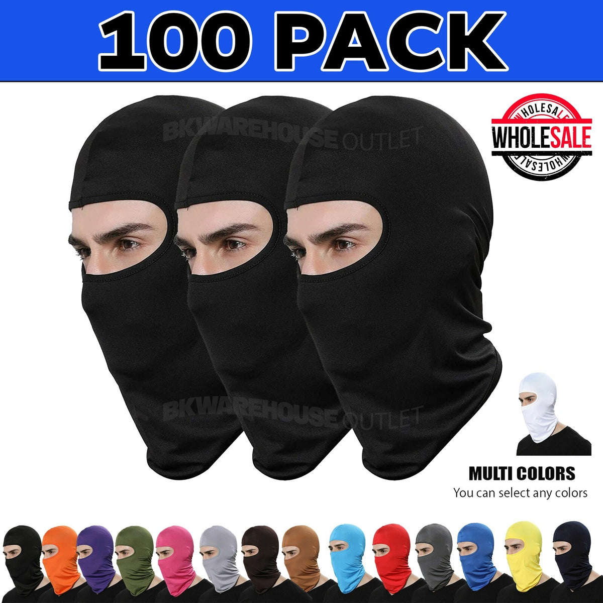 Lightweight Lycra Full Face Balaclava Ski Mask for Cycling & Outdoor Sports