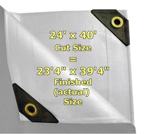 Heavy Duty White Tarp Canopy Cover UV Weather Resistant Poly 12 Mil