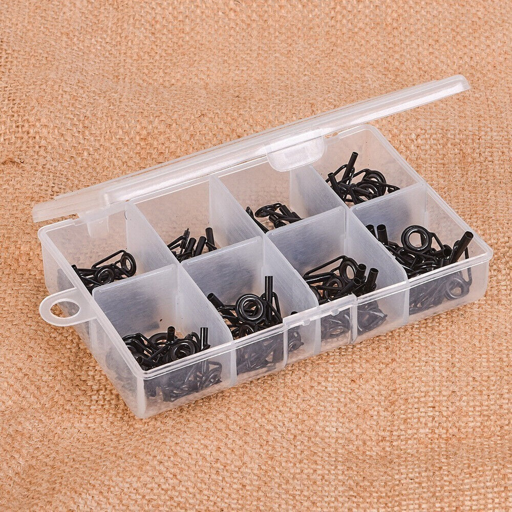 Fishing Rod Tip Repair Kit 80 Pcs Stainless Steel & Ceramic Guides for Freshwater Saltwater