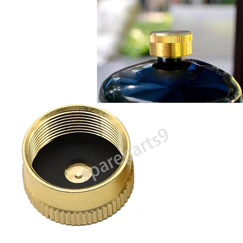 6 Pack Brass Propane Bottle Caps for Refill 1 lb Gas Tanks Seal & Protect