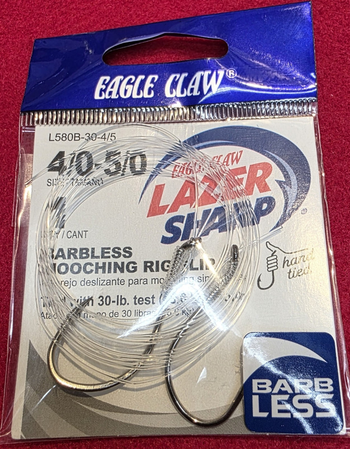 Salmon Fishing Rig Set - Lot of 10 Barbless Mooching Slip Rigs 30lb