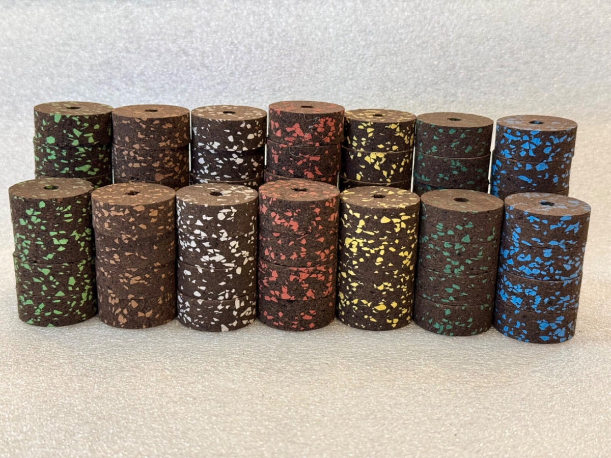 Cork Burnt Burl Rings Assortment - 70 High-Quality Craft Rings, 1 1/4"