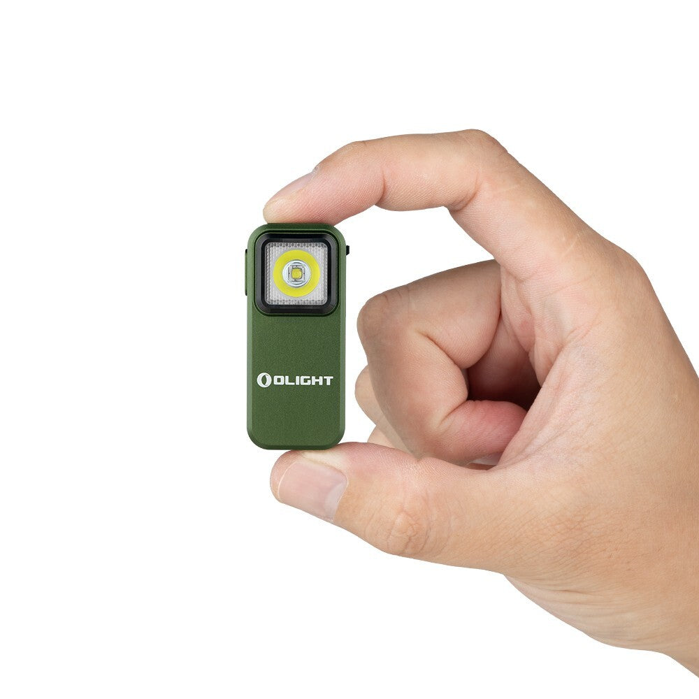 LED Clip-On Flashlight with White and Red Light - 300 Lumens, OD Green