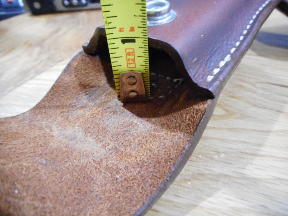 Leather Sheath for Multi Tools - Durable Custom Dark Brown Sheath with Plain or Tooled Flap