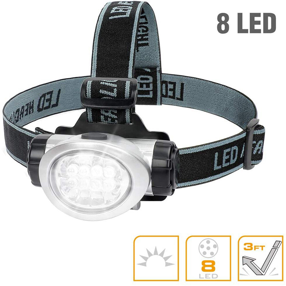 LED Headlamp 5-Pack Pivoting Headlights with 4 Modes, Adjustable Strap