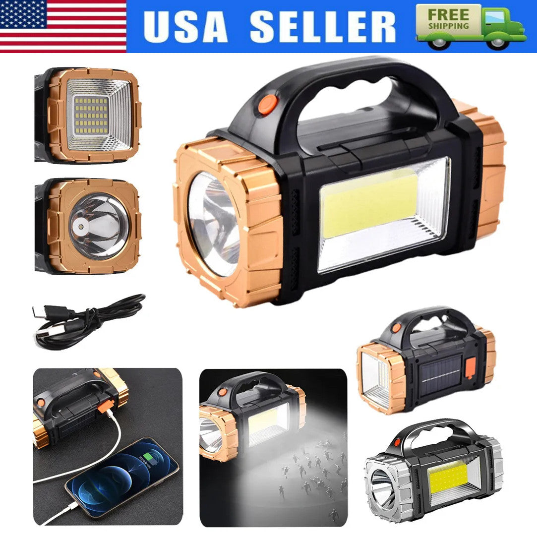 Rechargeable LED Camping Lantern with Solar & USB Power, Waterproof