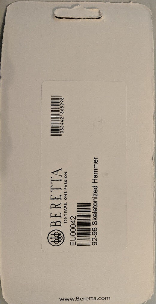 Beretta 92 / 96 Skeletonized Blued Steel Hammer - Factory New