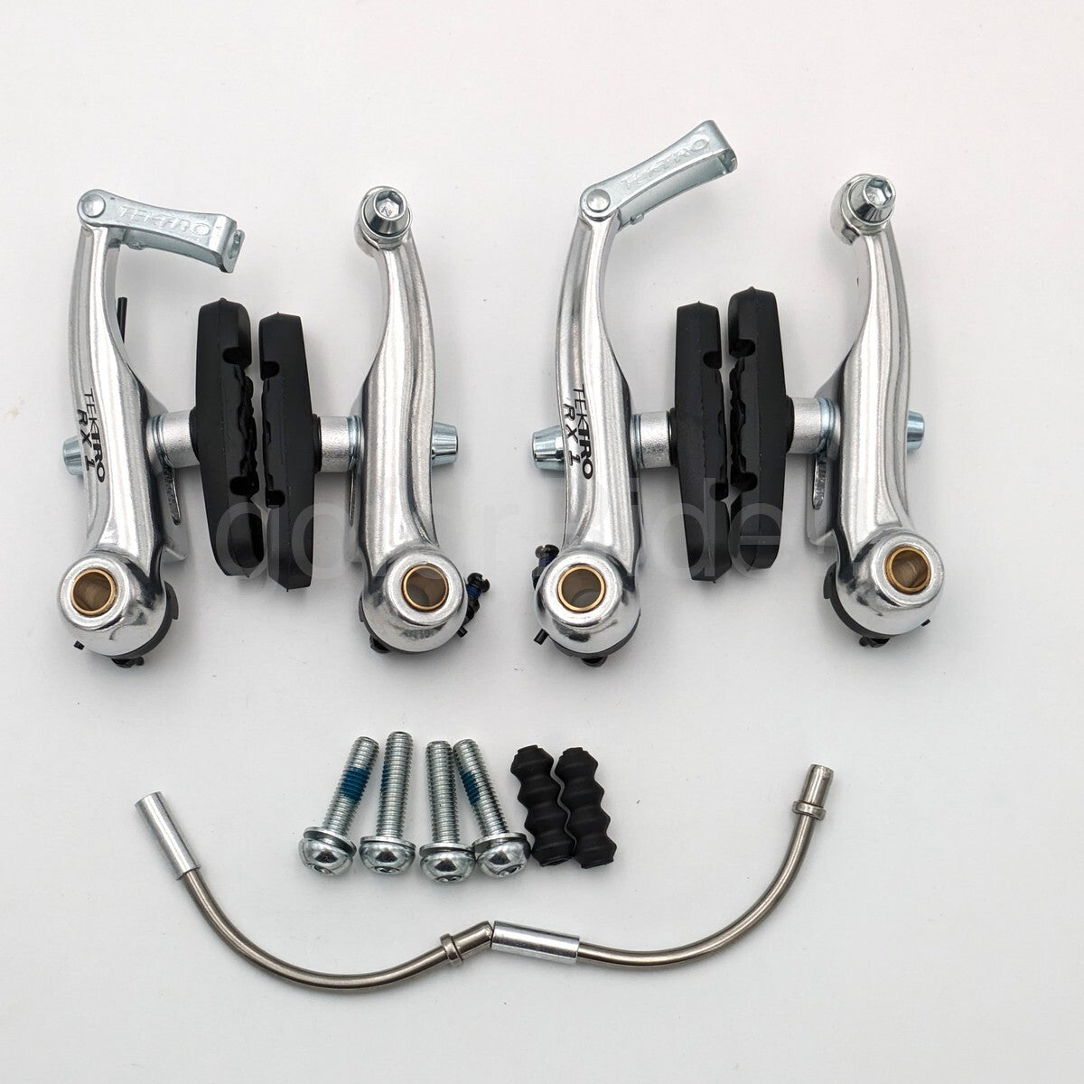 Tektro RX1 Mini V-Brake Canti Brake Set for Cyclocross Bikes - Silver, Front & Rear