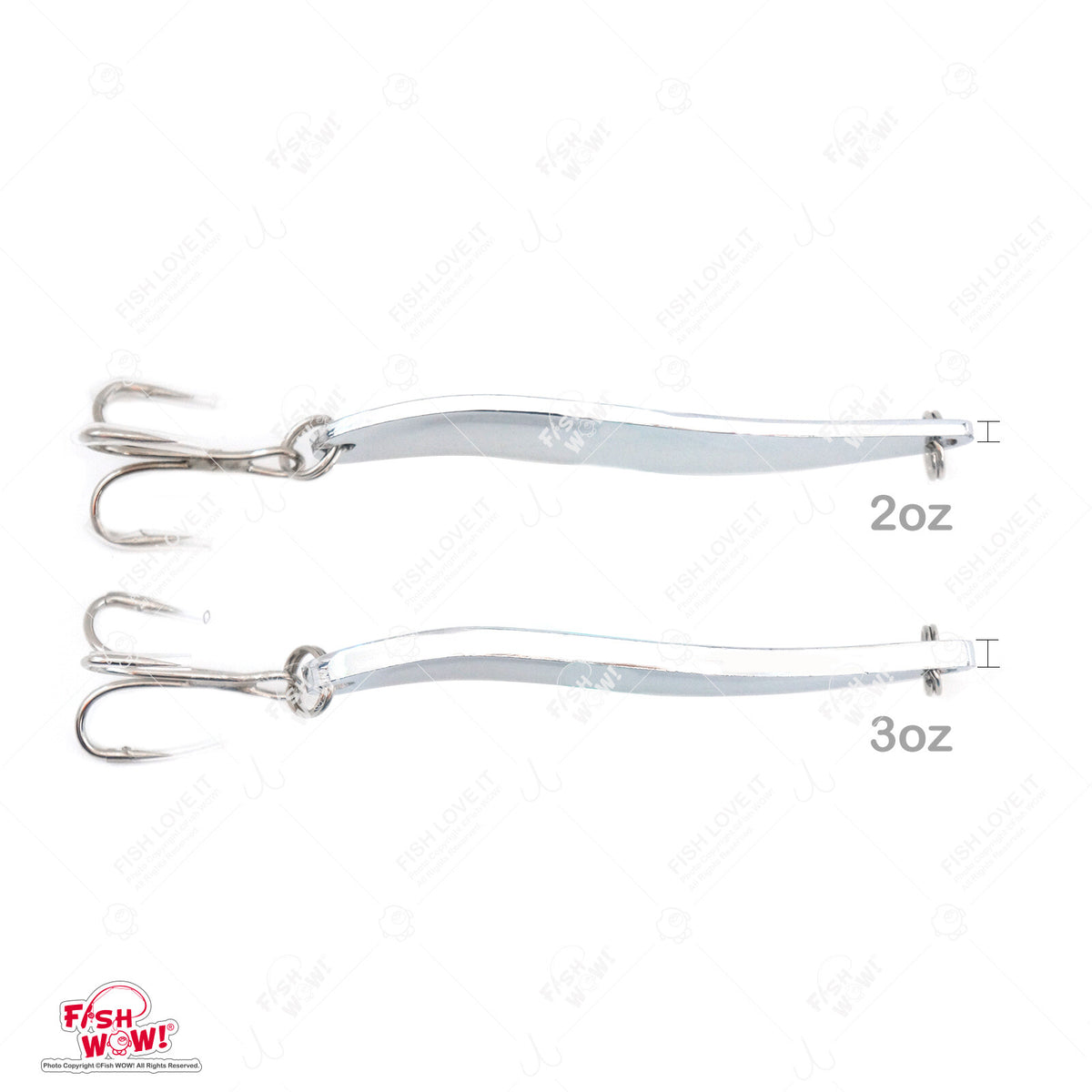 Fishing Spoon Jigs with Treble Hooks | Holographic Laser Trolling Lures | Multiple Sizes & Quantities
