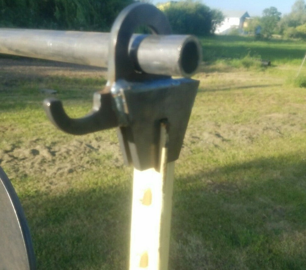 AR500 T post Conduit / Pipe Target Stand W/ Gong Hanger (1-single)
