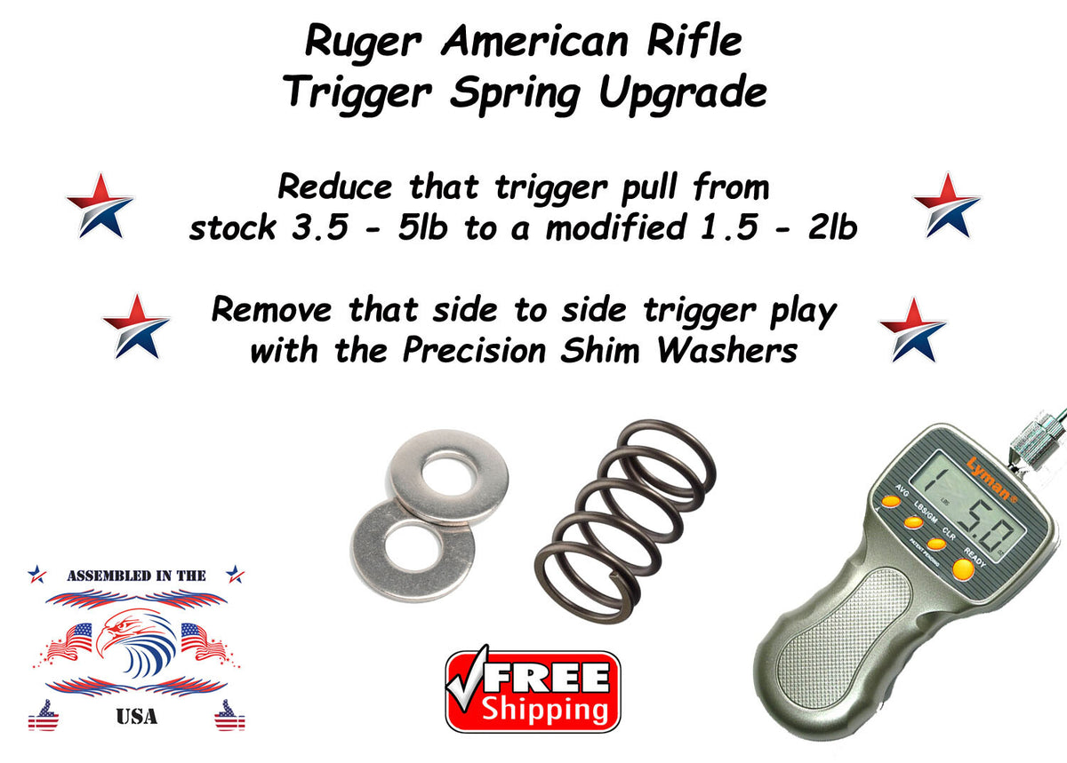 Reduced Power Trigger Spring & Shims for Ruger American Rifle - 1.5 lb