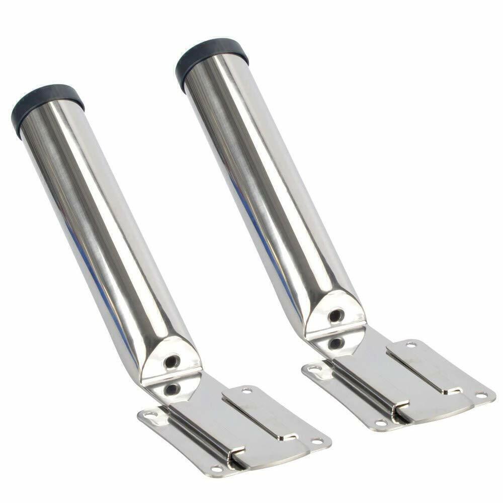 4 Pack Stainless Steel Boat Fishing Rod Holders 30° Mount Slide