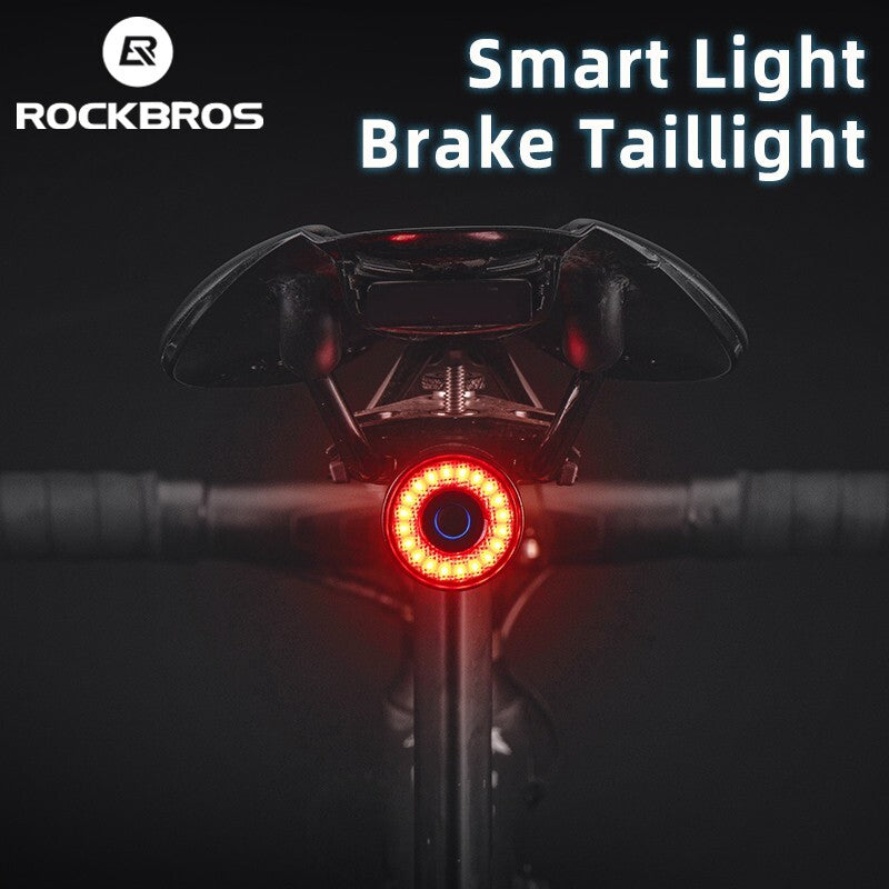 Bike Rear Light with 4 Modes Auto Brake Sensing Waterproof Safety Taillight