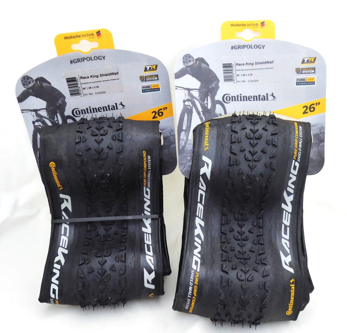 Continental Race King 26x2.0 Tubeless Bicycle Tire - Low Resistance, Puncture Protection, Pair
