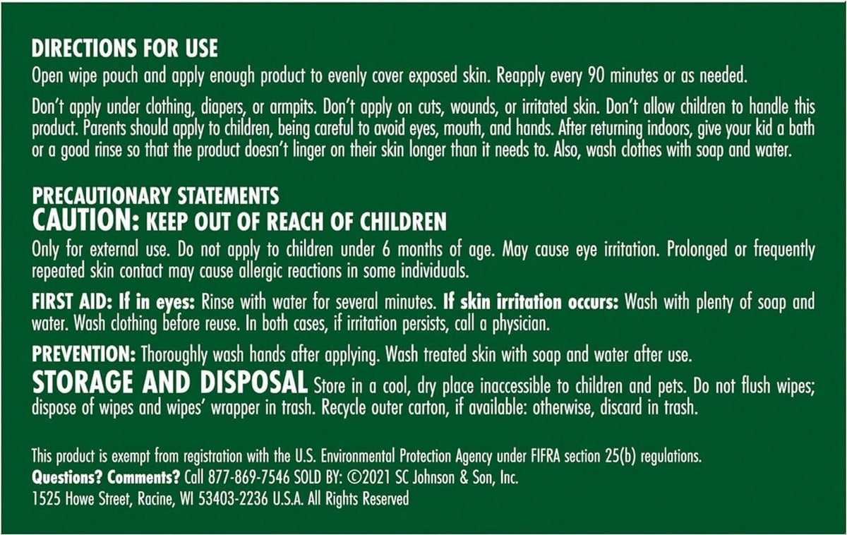 Botanical Mosquito Repellent Wipes - 30 Count Pack of 3, Deet-Free & Safe for Kids & Pets