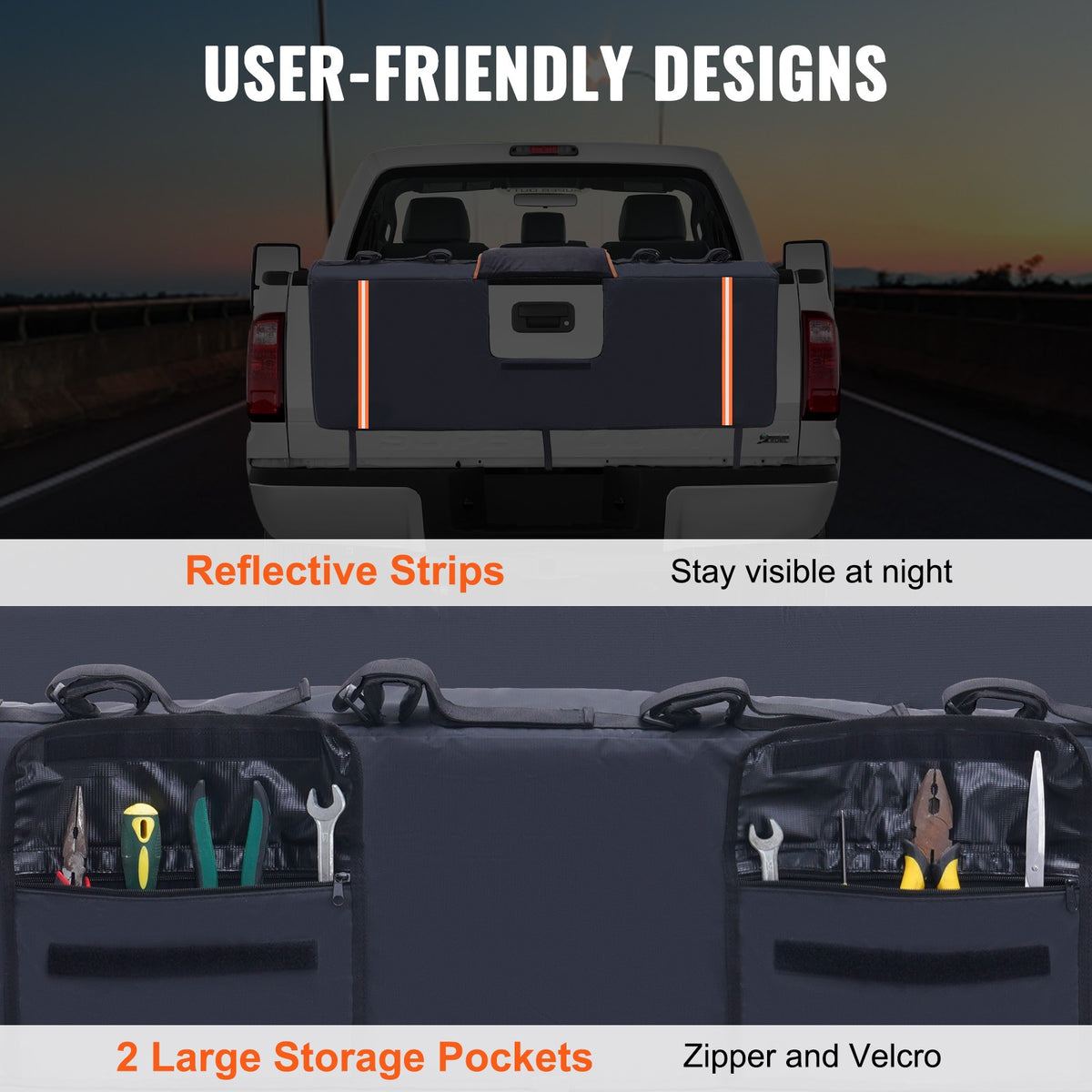 53-Inch Bike Tailgate Pad for Pickup Trucks - Fits 5 Bikes, Waterproof & Protective