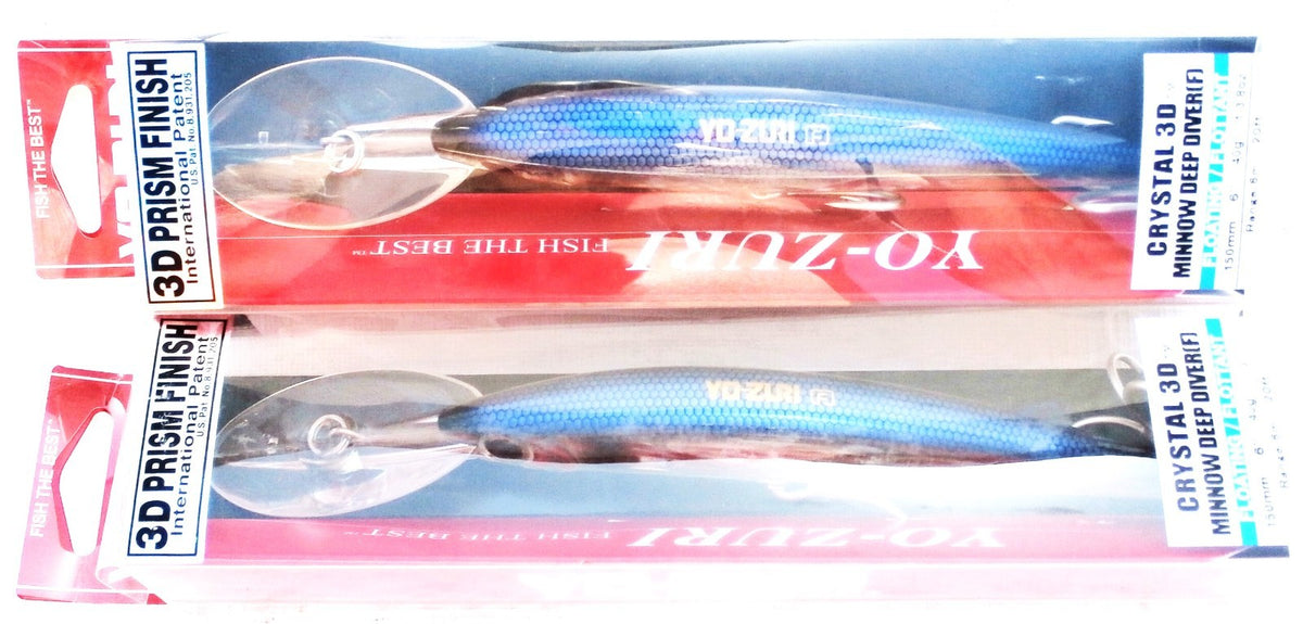 Deep Diver Fishing Lure - 150mm Blue Silver Minnow Crankbait for Freshwater and Saltwater