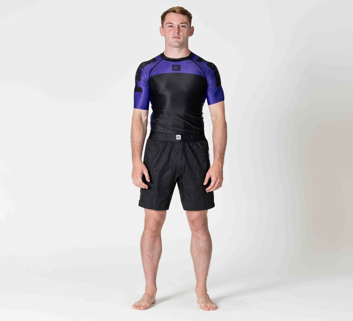 IBJJF Ranked Short Sleeve Rashguard for BJJ & Jiu Jitsu - Purple
