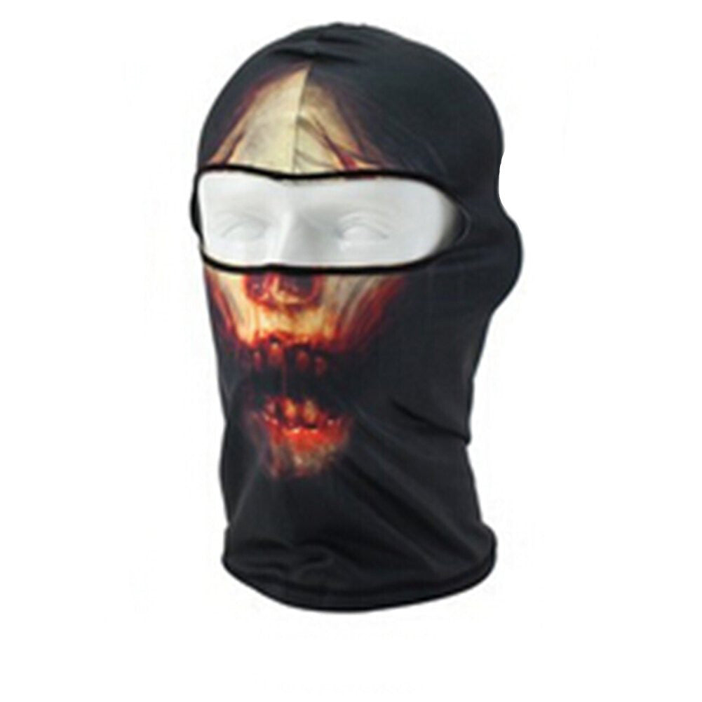 Full Face Balaclava Mask with Skull Print for Outdoor Sports & Tactical Use