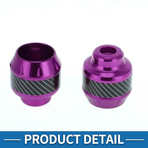 Purple Motorcycle Frame Sliders Crash Protector Set - Wheel & Fork Guards