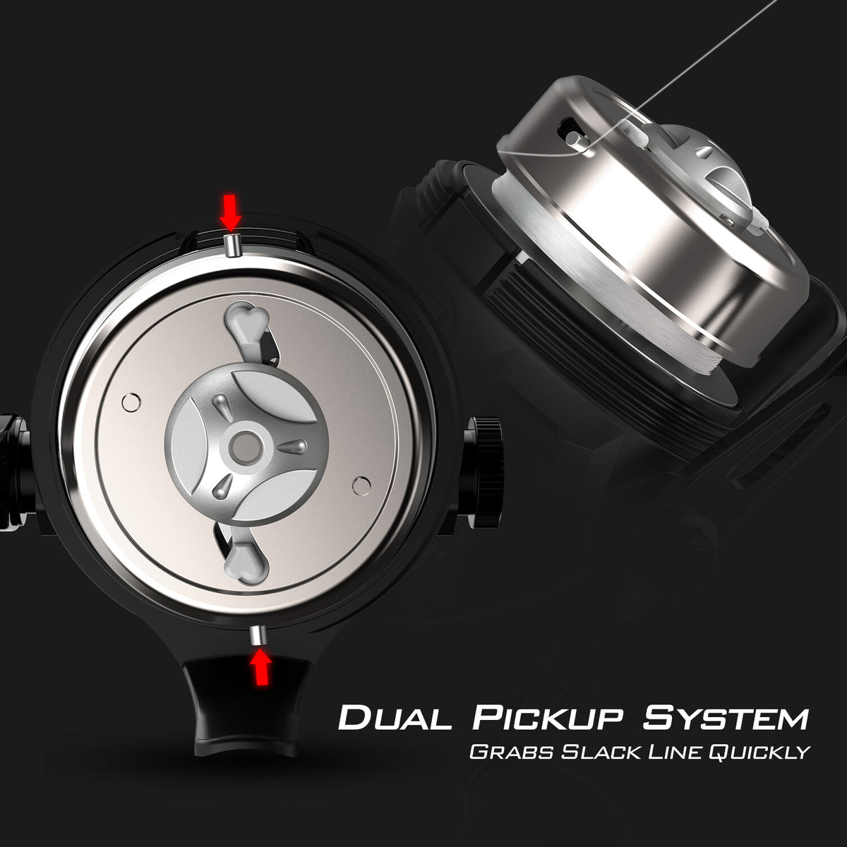 High Speed Spincast Fishing Reel with 10 LB Monofilament Line - Durable and Smooth