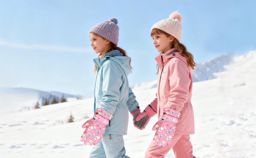 Kids Winter Snow Ski Gloves Waterproof Insulated Outdoor Snowboarding