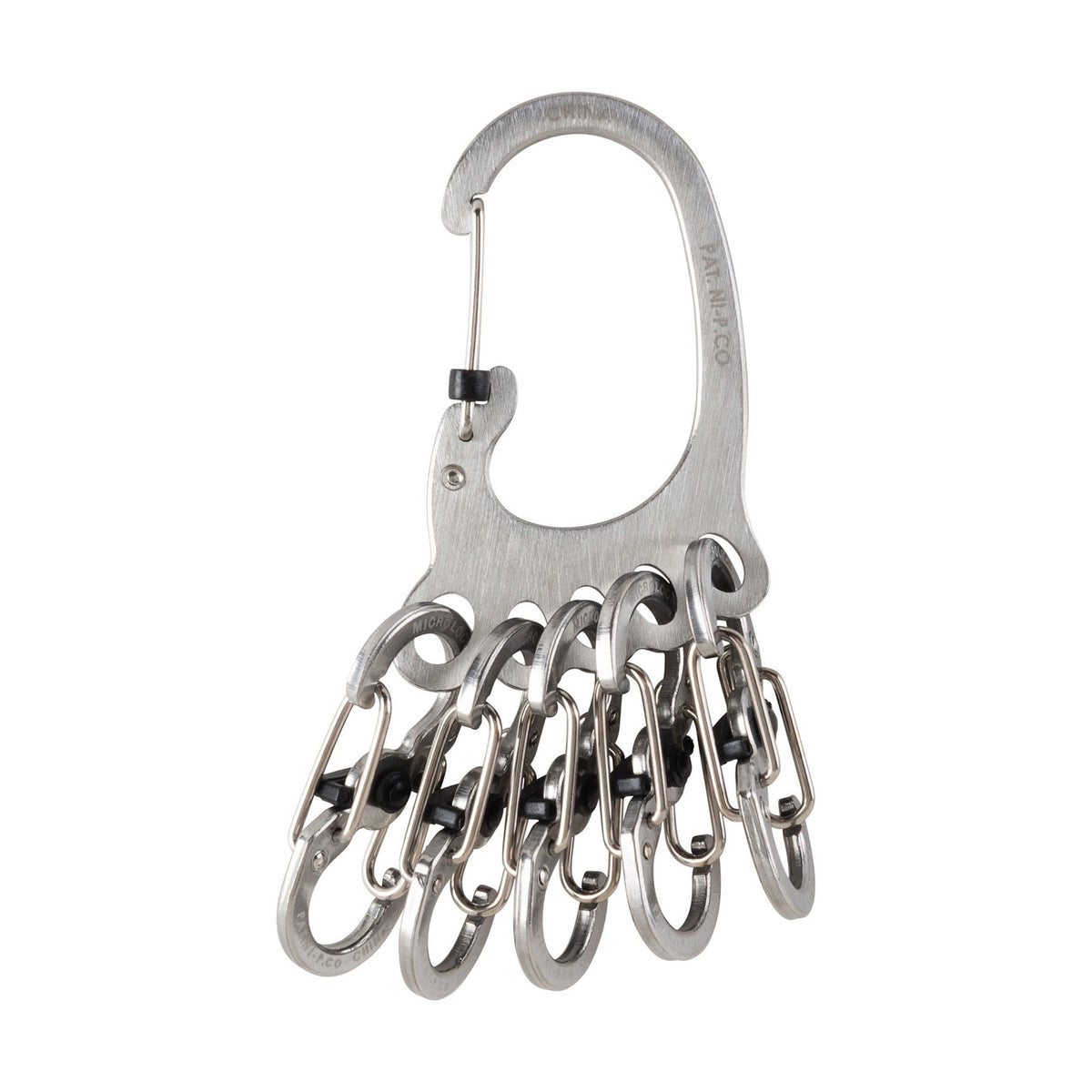 Stainless Steel Key Rack with Locking Carabiner and MicroLocks - Organization Tool