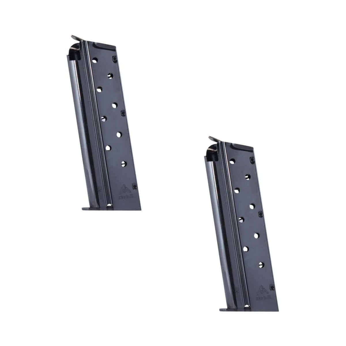 9mm Pistol Magazine for 1911 Government - 9 Round Nickel Finish - Lot of 2