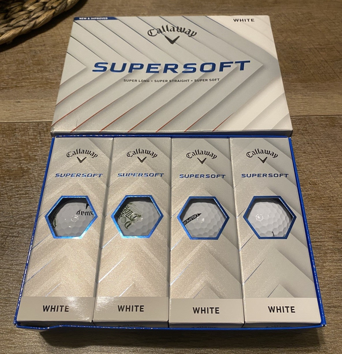 Callaway Supersoft Golf Balls White 1 Dozen with Logo