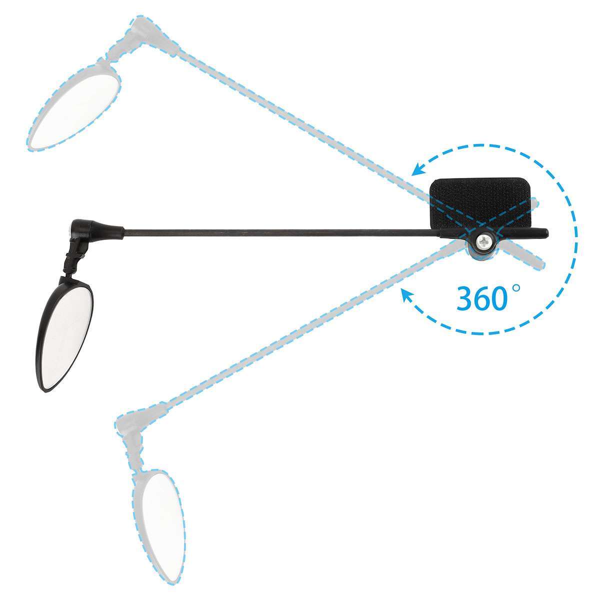 360° Bicycle Helmet Rearview Mirror - Adjustable Cycling Safety Mirror