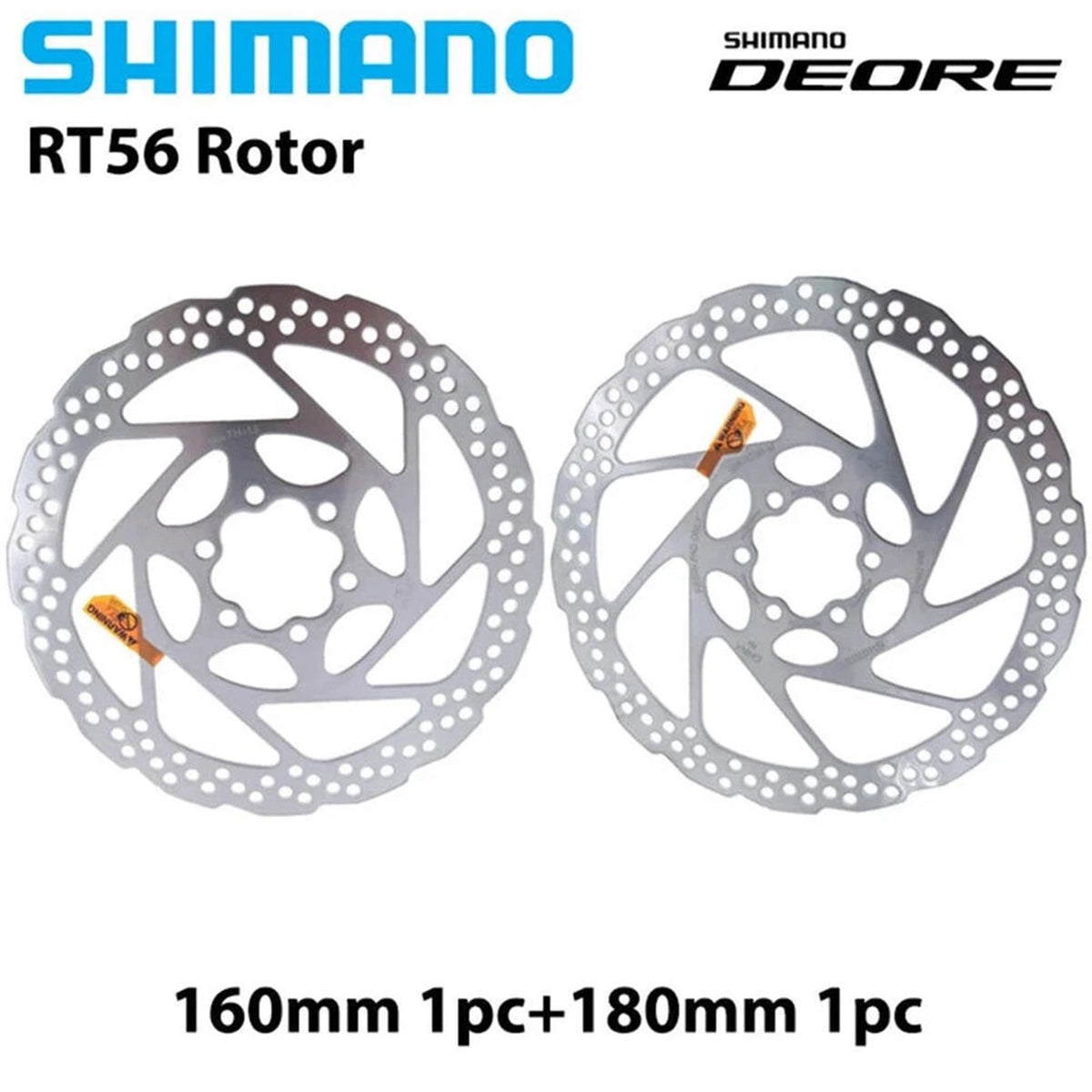 Hydraulic Disc Brake Set with 160mm Rear and 180mm Front Rotors for Mountain Bikes
