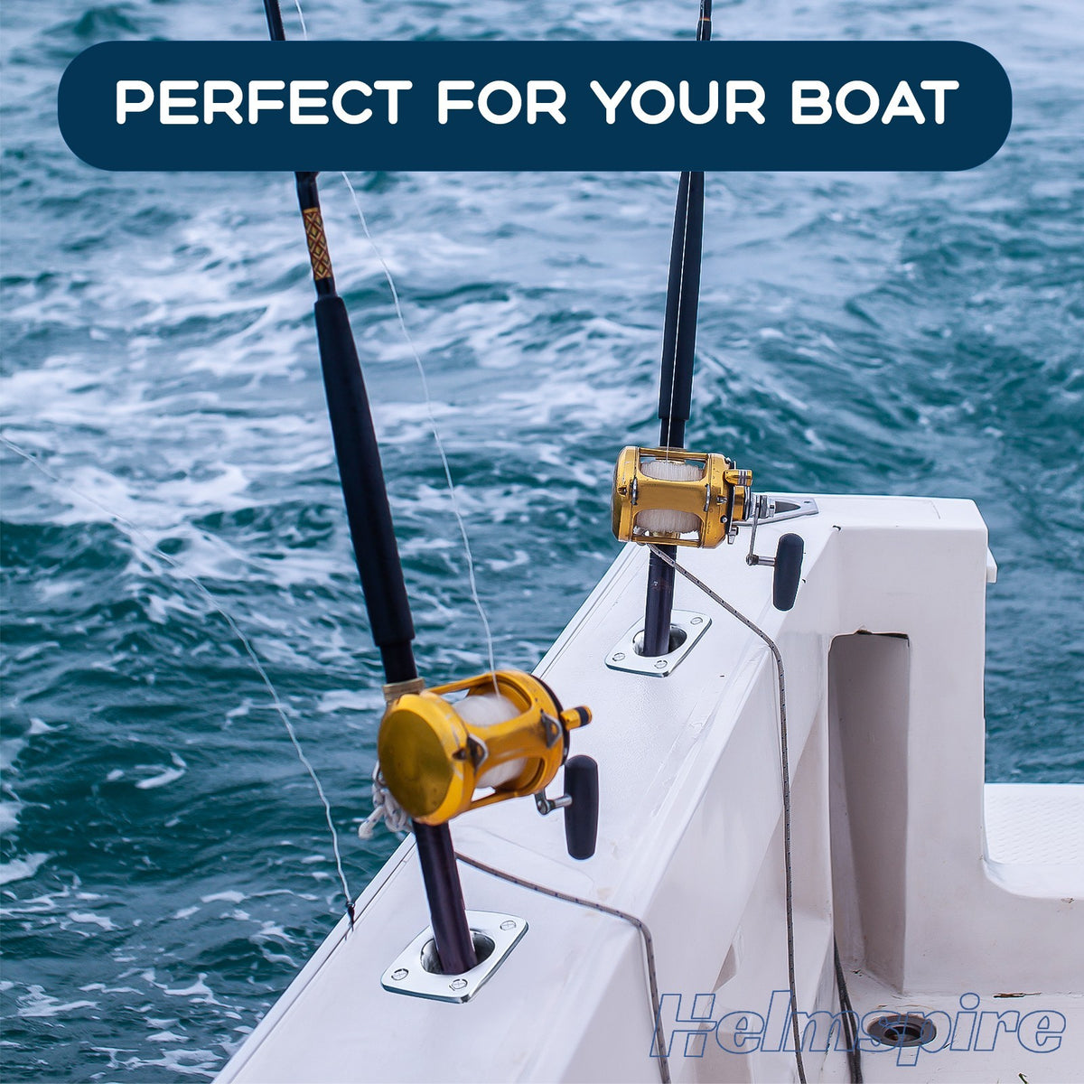 Stainless Steel Boat Fishing Rod Holder 90 Degree Flush Mount Narrow Top