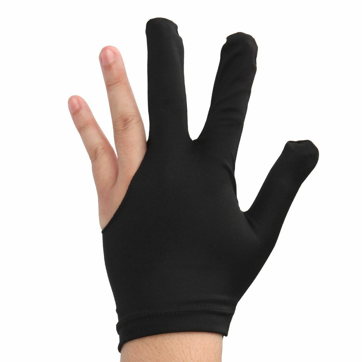 Billiards Glove Three-Finger, Left or Right Hand, Breathable Nylon