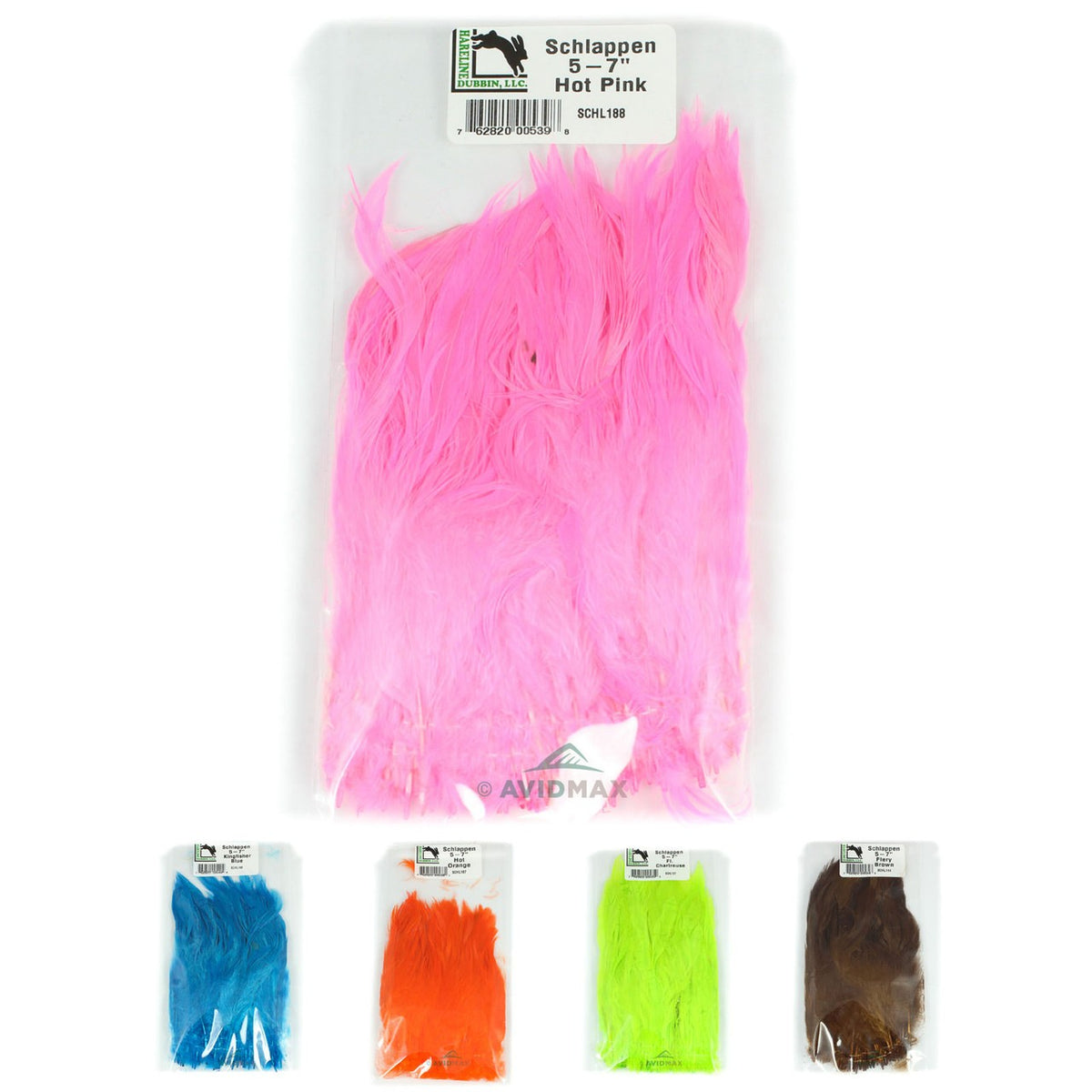 Fly Tying Feathers for Fishing - Hareline Schlappen Pack, Multiple Colors