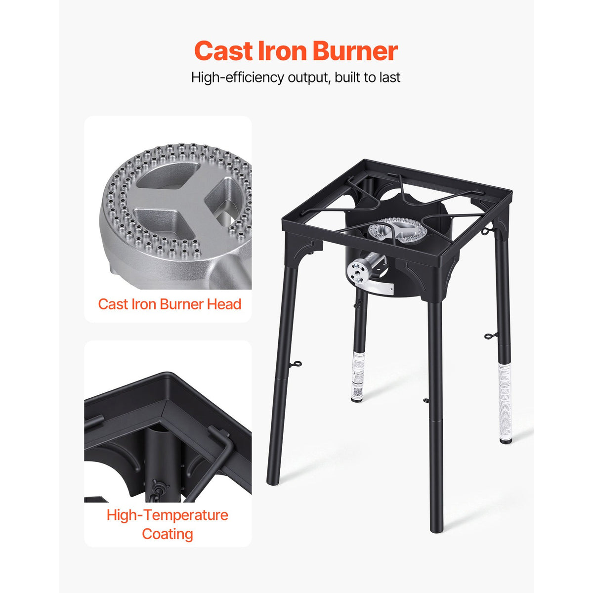 Outdoor Propane Gas Stove for Camping and Cooking - 100,000-225,000 BTU