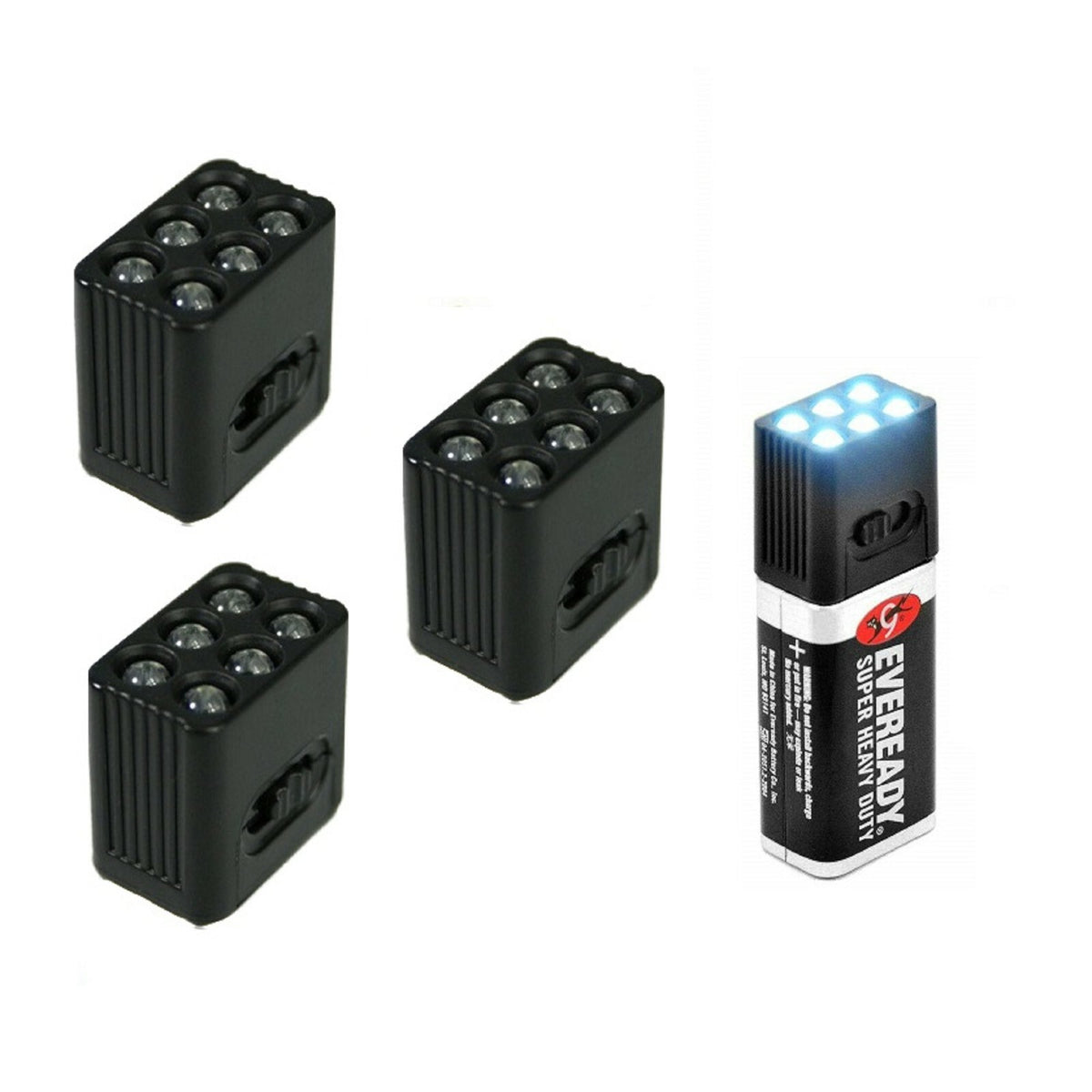 Mini LED Handheld Flashlight 9V Bright Torch for Camping Biking Hunting