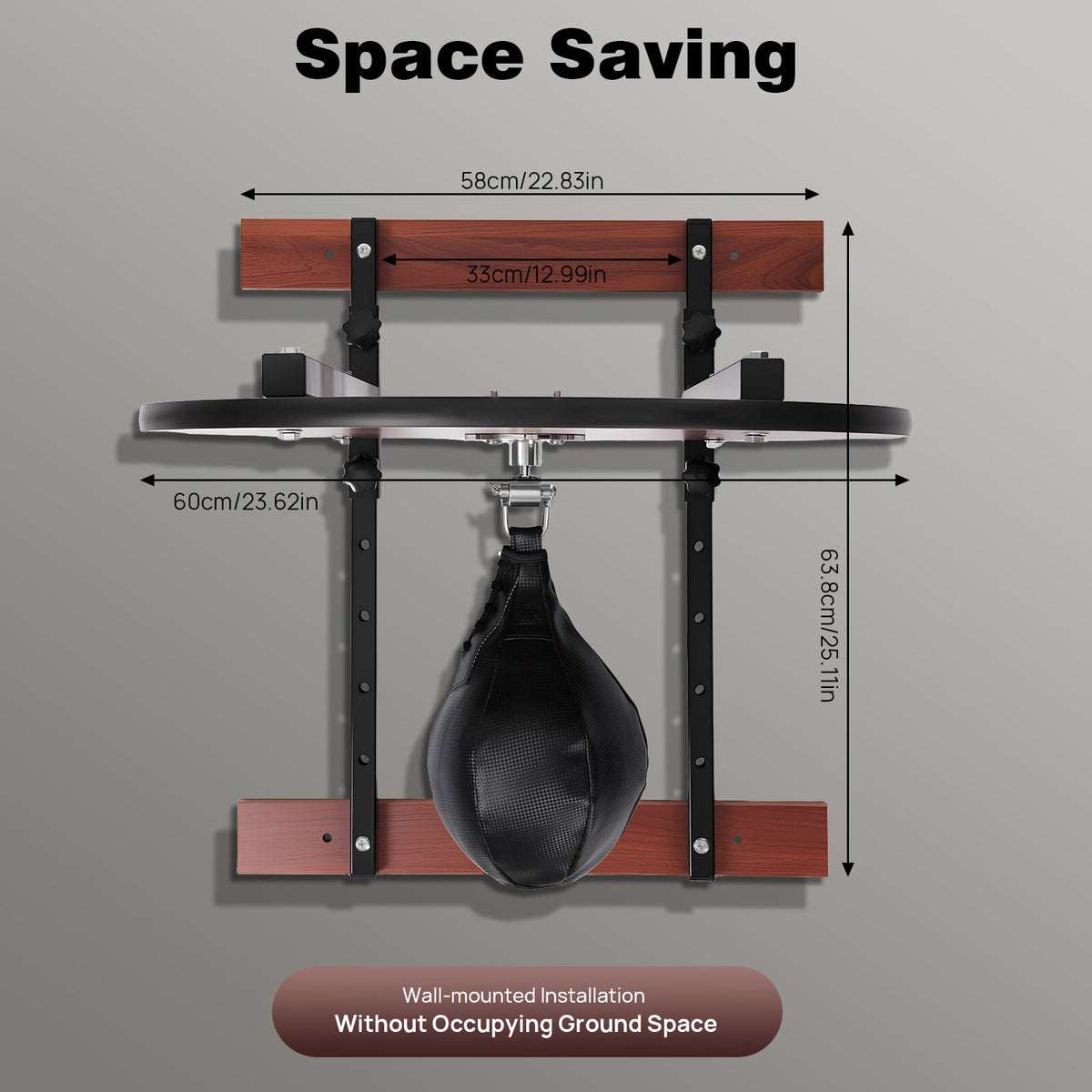 Heavy Duty Speed Bag Platform Kit with Adjustable Brackets for Boxing Training