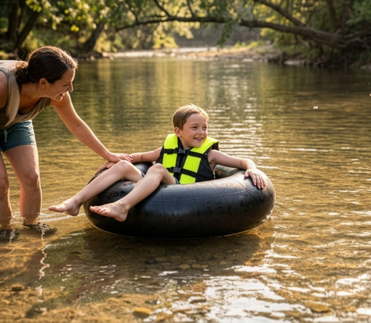 Heavy Duty Rubber Inner Tubes for Snow Sledding and Water Fun - Multiple Sizes
