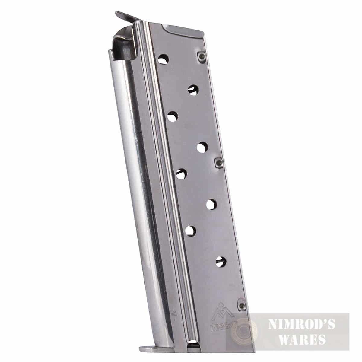 Mec-Gar 1911 Full-Size 9mm Magazine Nickel 9-Round - Fast Shipping