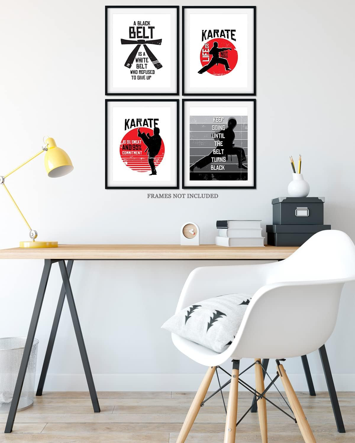 Martial Arts Wall Decor Set of 4 - Jujitsu, Taekwondo, Judo, MMA