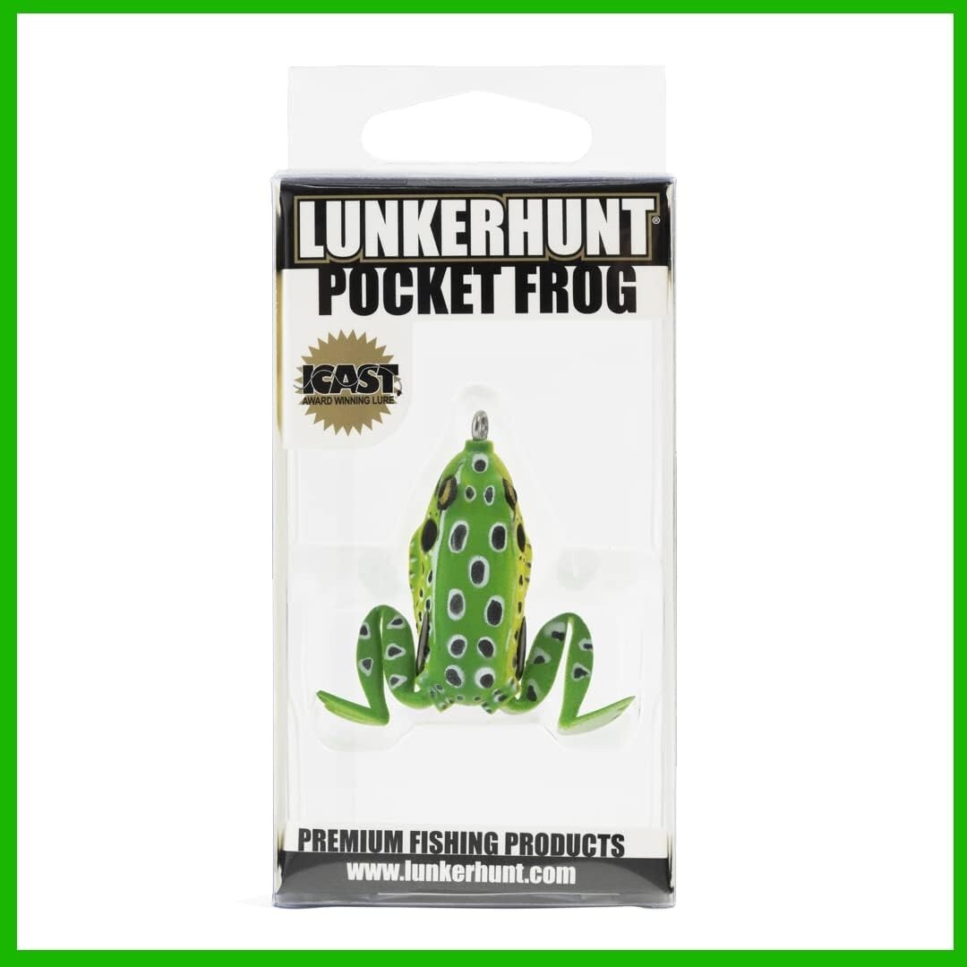 Fishing Lure Lot 3x Pocket Frog 1.75 inch Leopard Topwater Weedless Baits