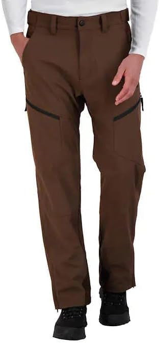 Men's Ski Snow Pants with 4-Way Stretch and Warm Fleece Lining