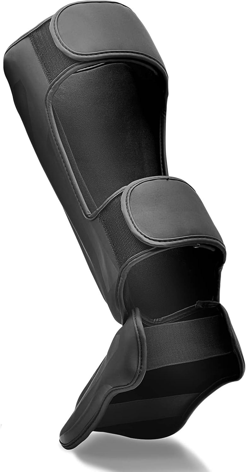 Elite MMA Shin Guards with Foam Padding and Hook-and-Loop Closure
