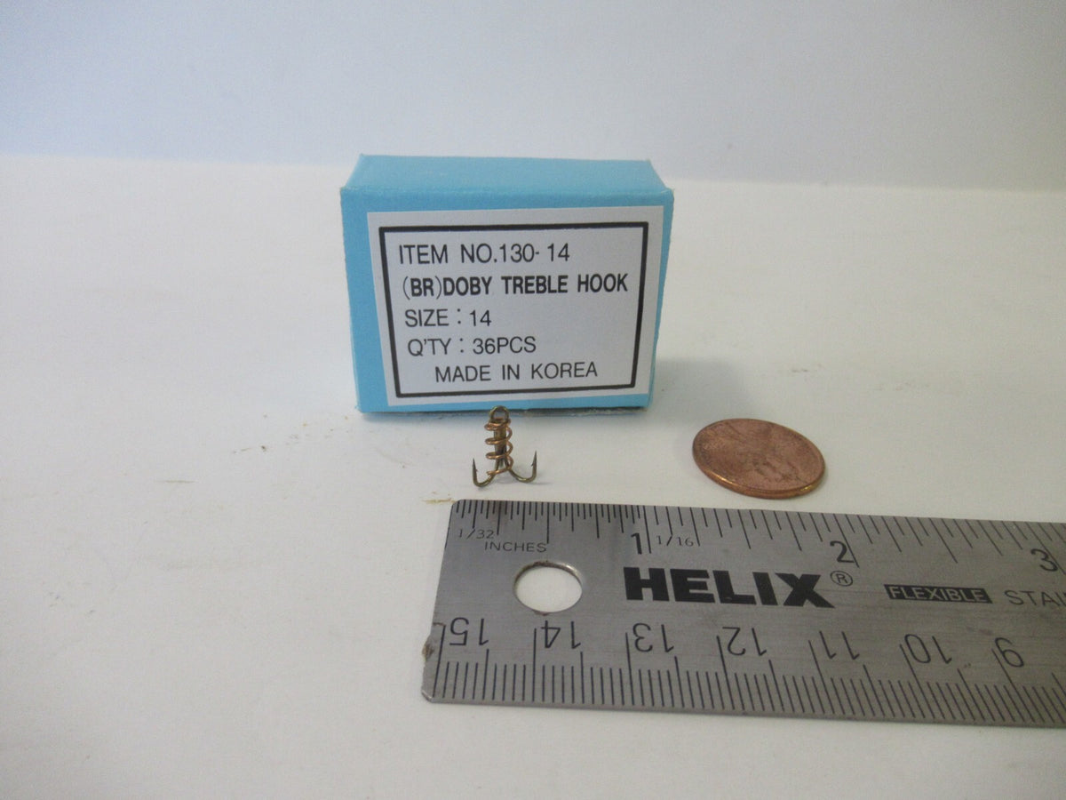 Treble Fishing Hooks - Bronze Spring Bait Hooks for Fish Tackle, Multiple Sizes & Quantities